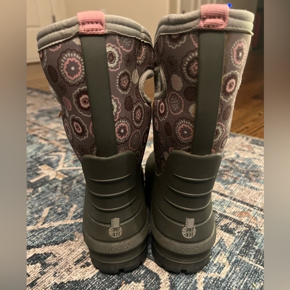 Bogs | Gray & Multicolor Neo-classic B-eye Waterproof Girls Boots Sz 3 Youth - Picture 3 of 6